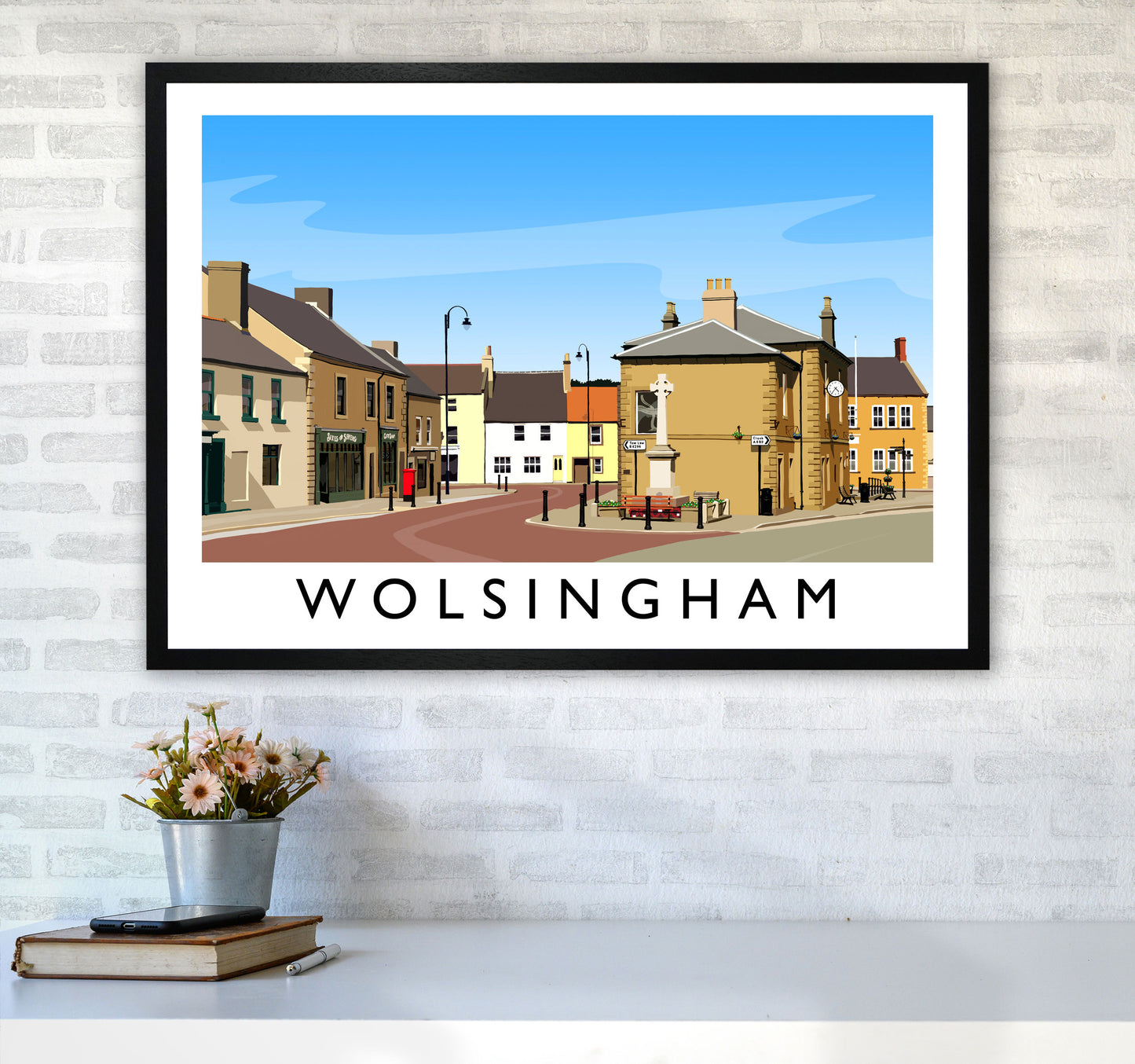 Wolsingham 2 Travel Art Print by Richard O'Neill A1 White Frame