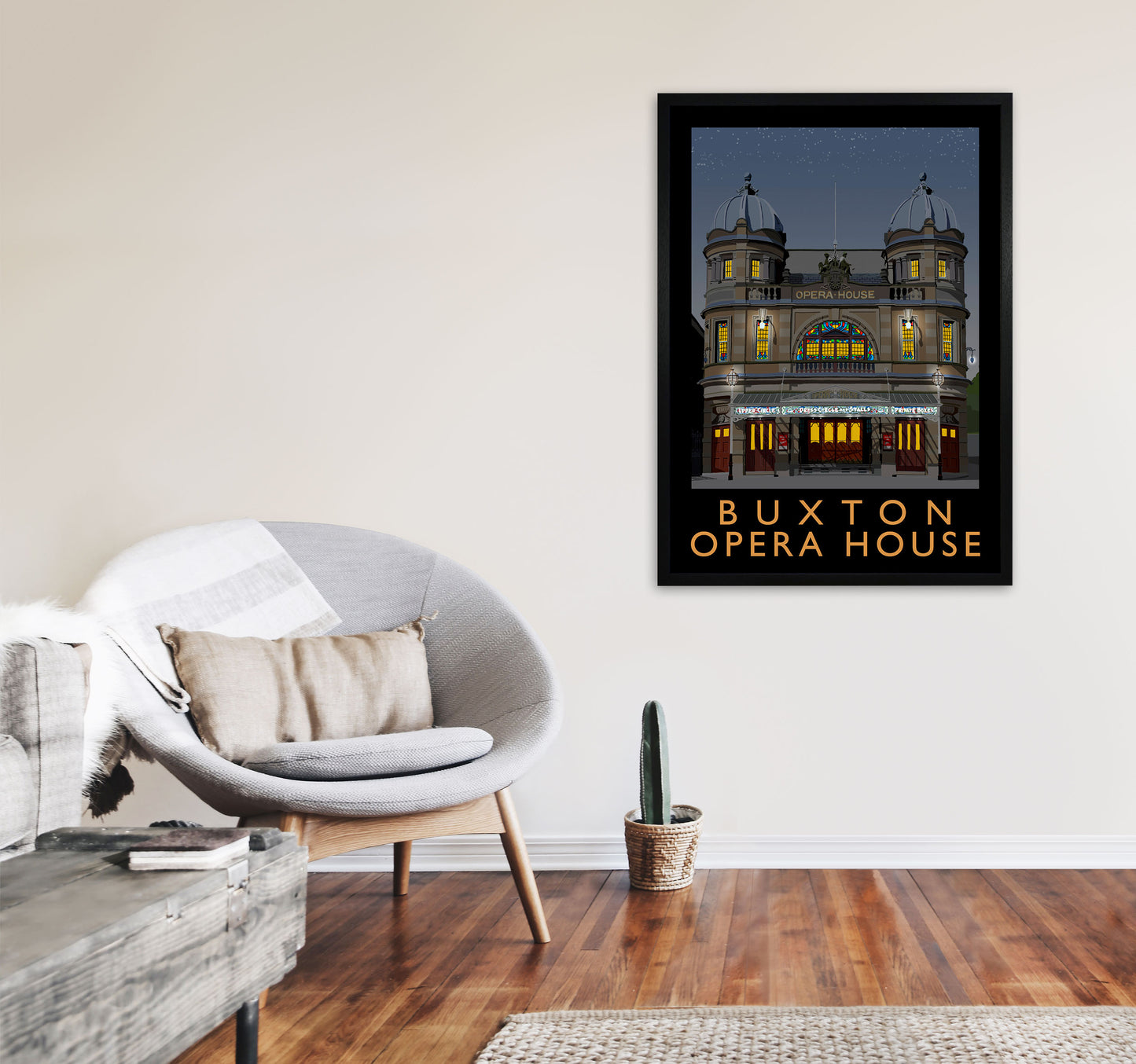 Buxton Opera House 2 by Richard O'Neill A1 White Frame