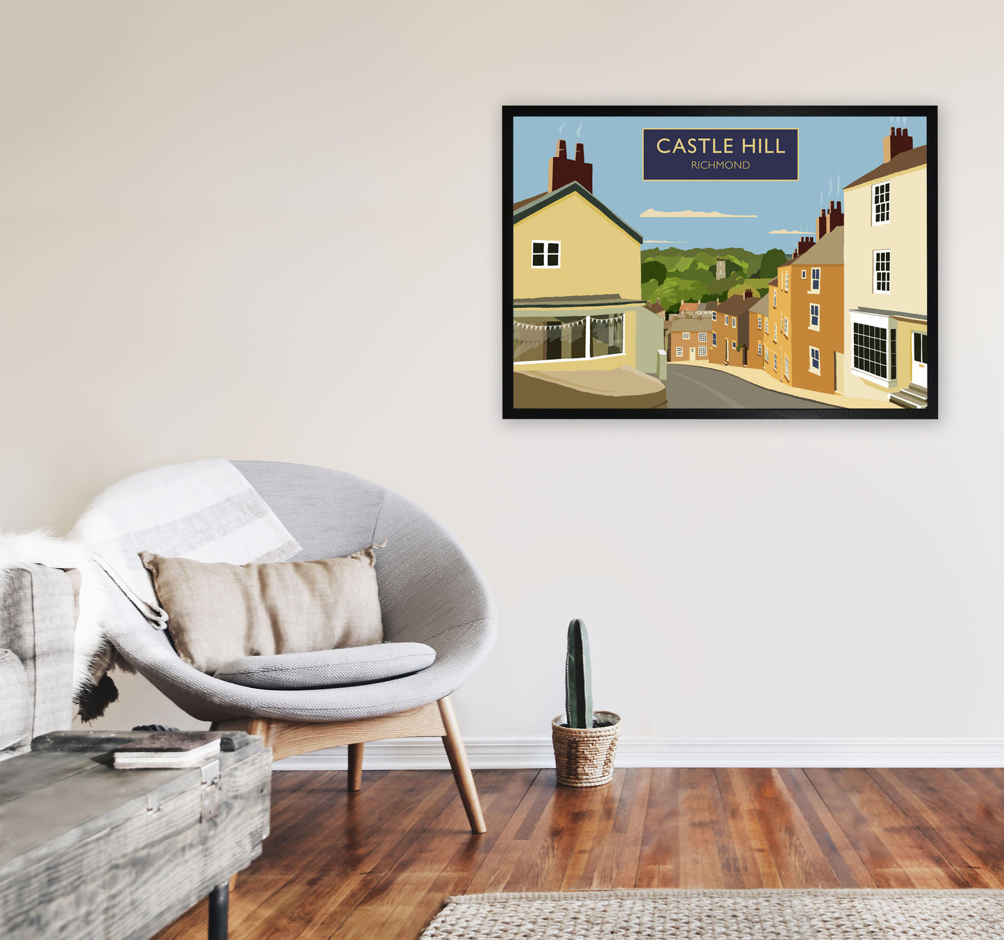 Castle Hill Richmond by Richard O'Neill A1 White Frame