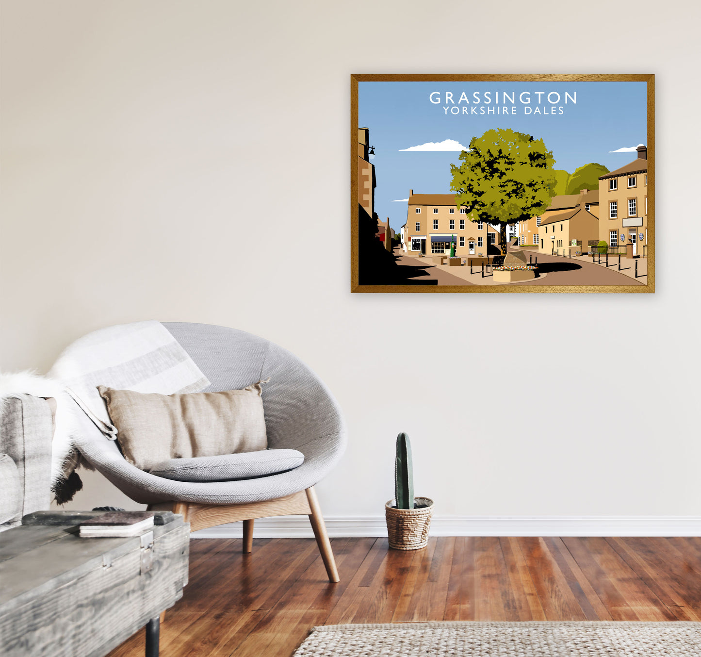 Grassington Yorkshire Dales Art Print by Richard O'Neill A1 Print Only