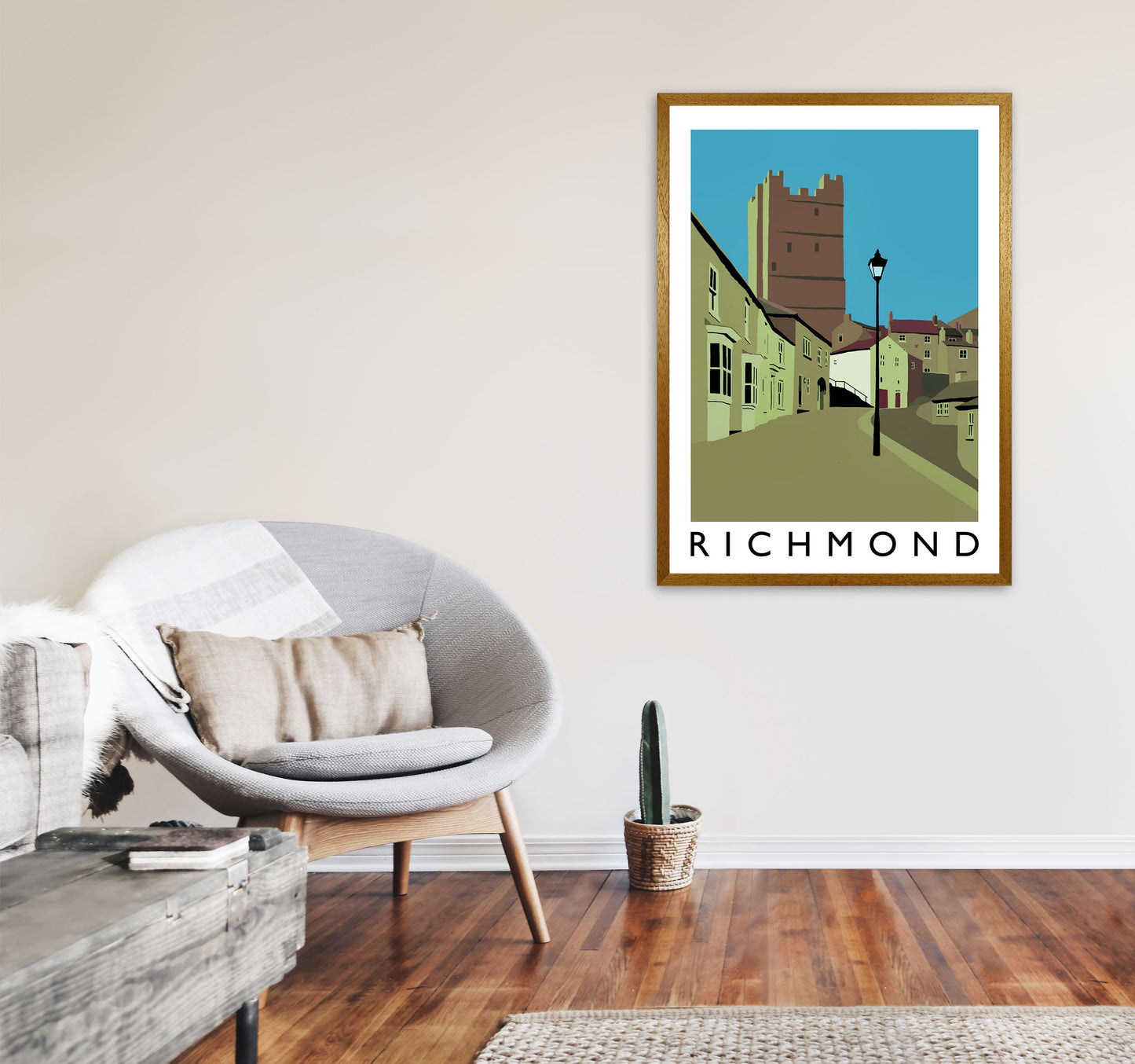 Richmond PortyraitTravel Art Print by Richard O'Neill, Framed Wall Art A1 Print Only