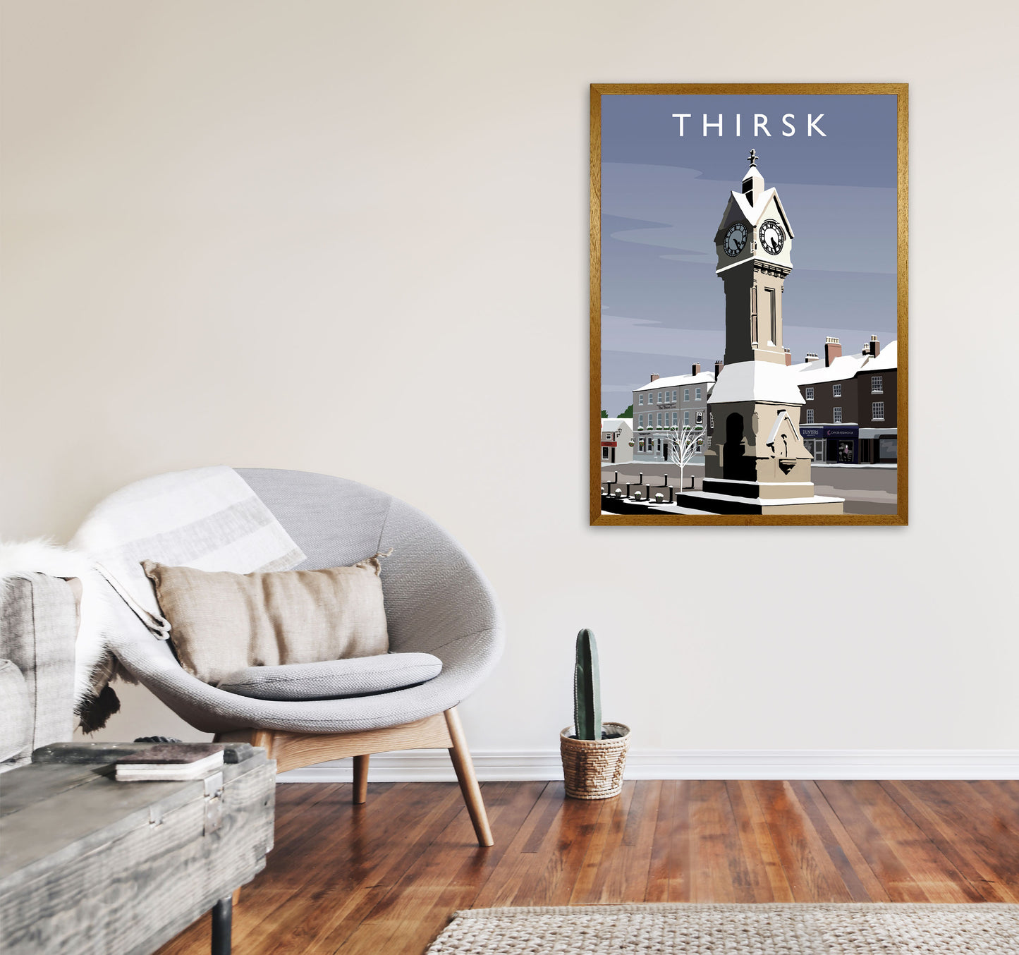 Thirsk 2 (Snow) portrait by Richard O'Neill A1 Print Only
