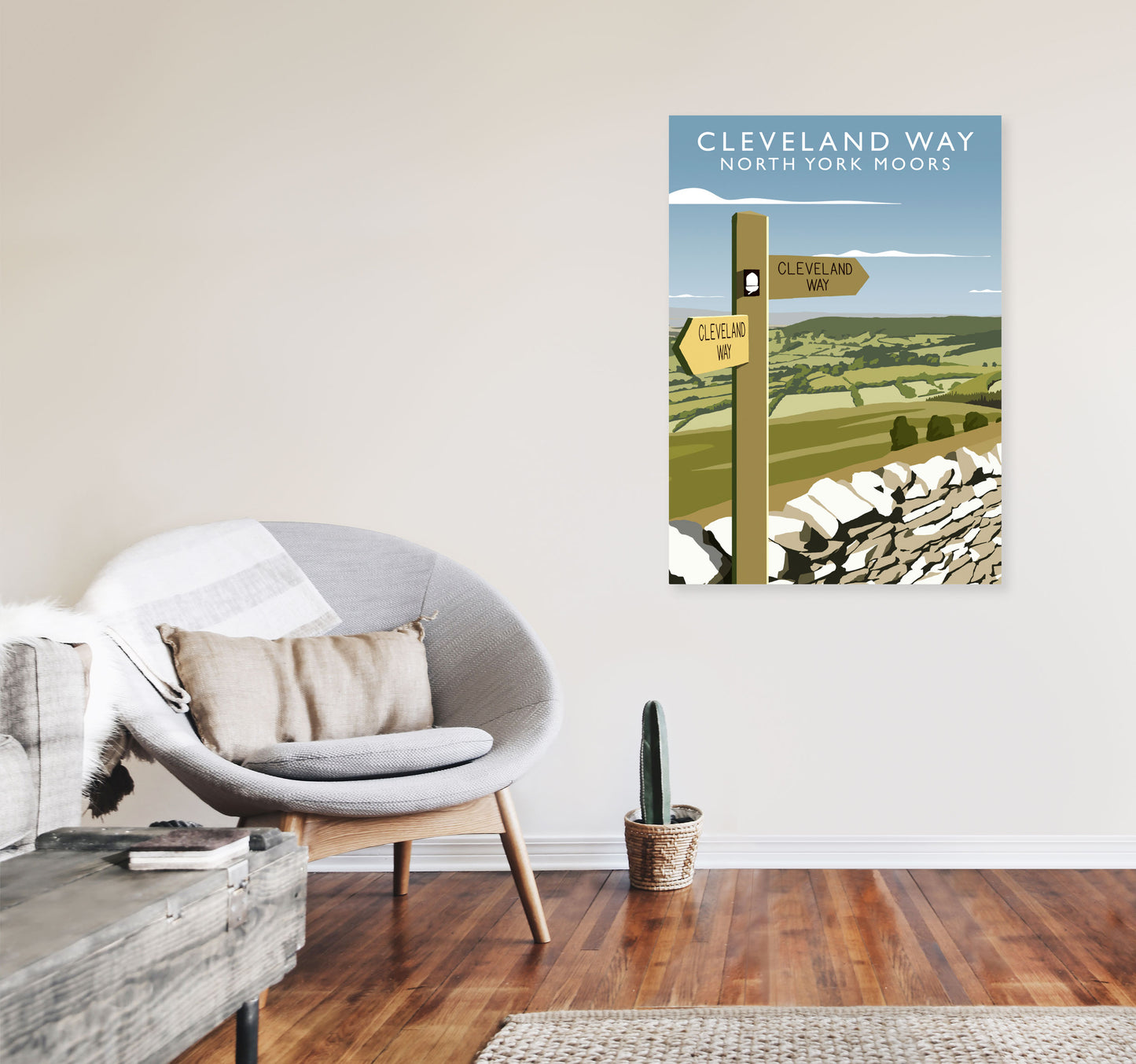 Cleveland Way (Portrait) by Richard O'Neill A1 Black Frame