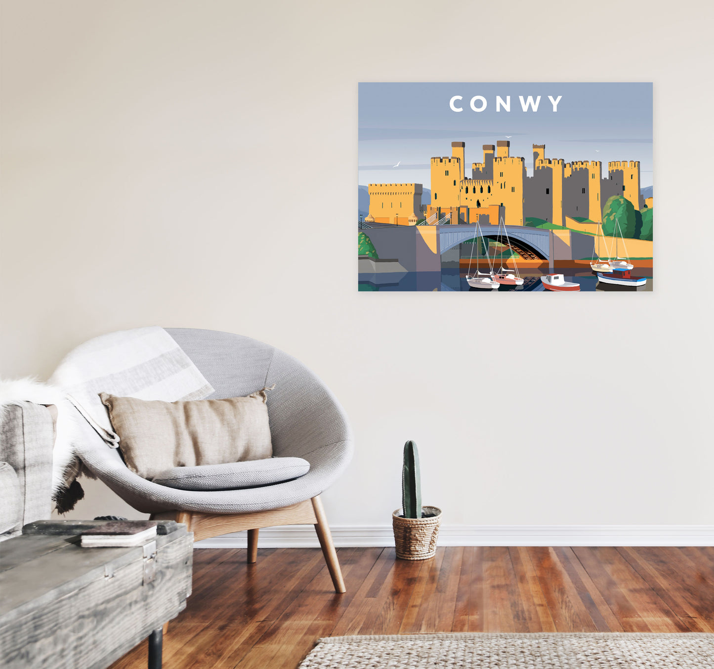 Conwy by Richard O'Neill A1 Black Frame