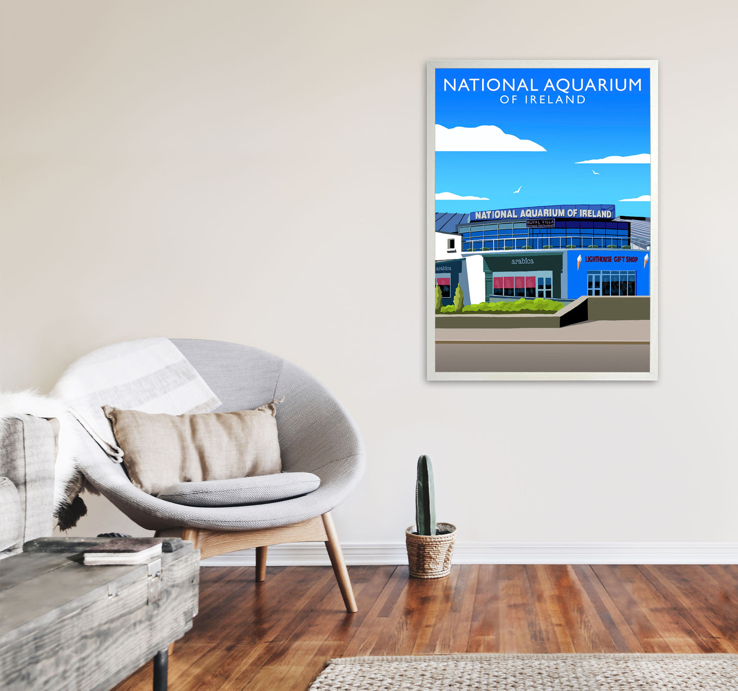 National Aquarium Ireland (Portrait) by Richard O'Neill A1 Oak Frame