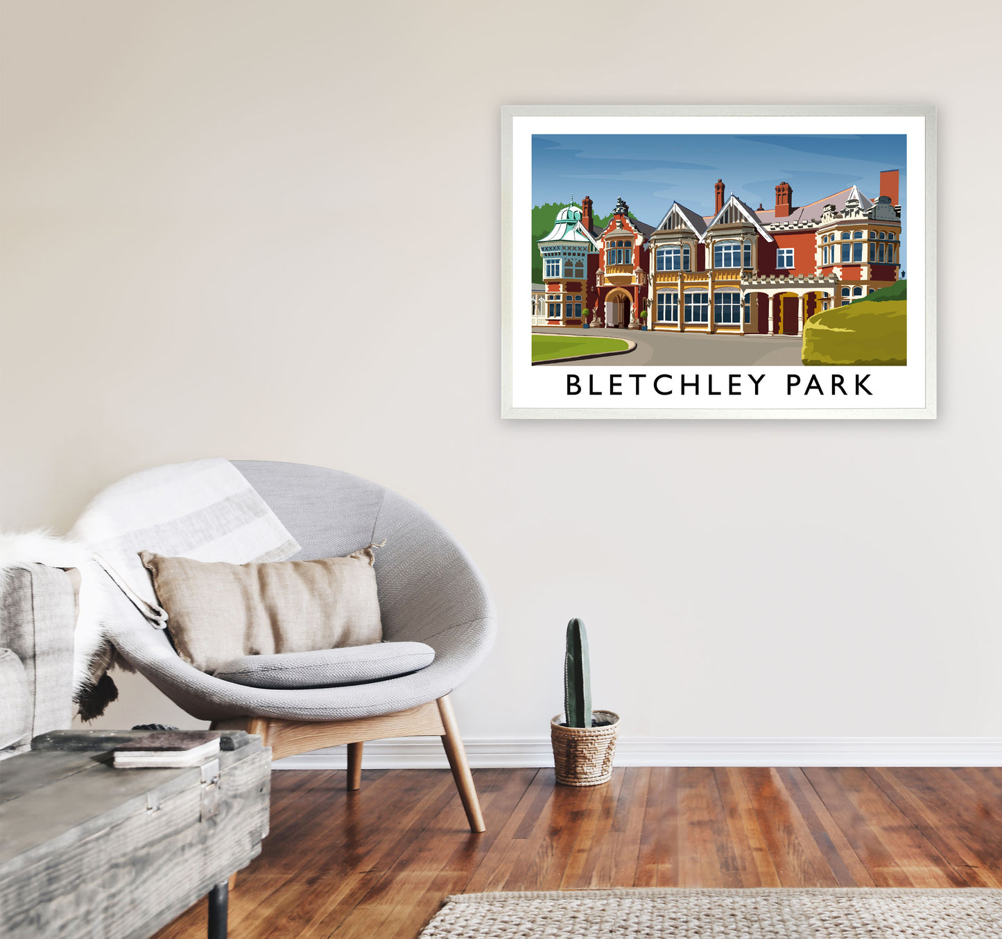 Bletchley Park by Richard O'Neill A1 Oak Frame