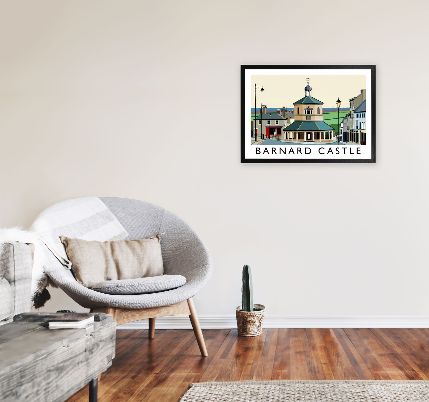 Barnard Castle Framed Digital Art Print by Richard O'Neill A2 White Frame