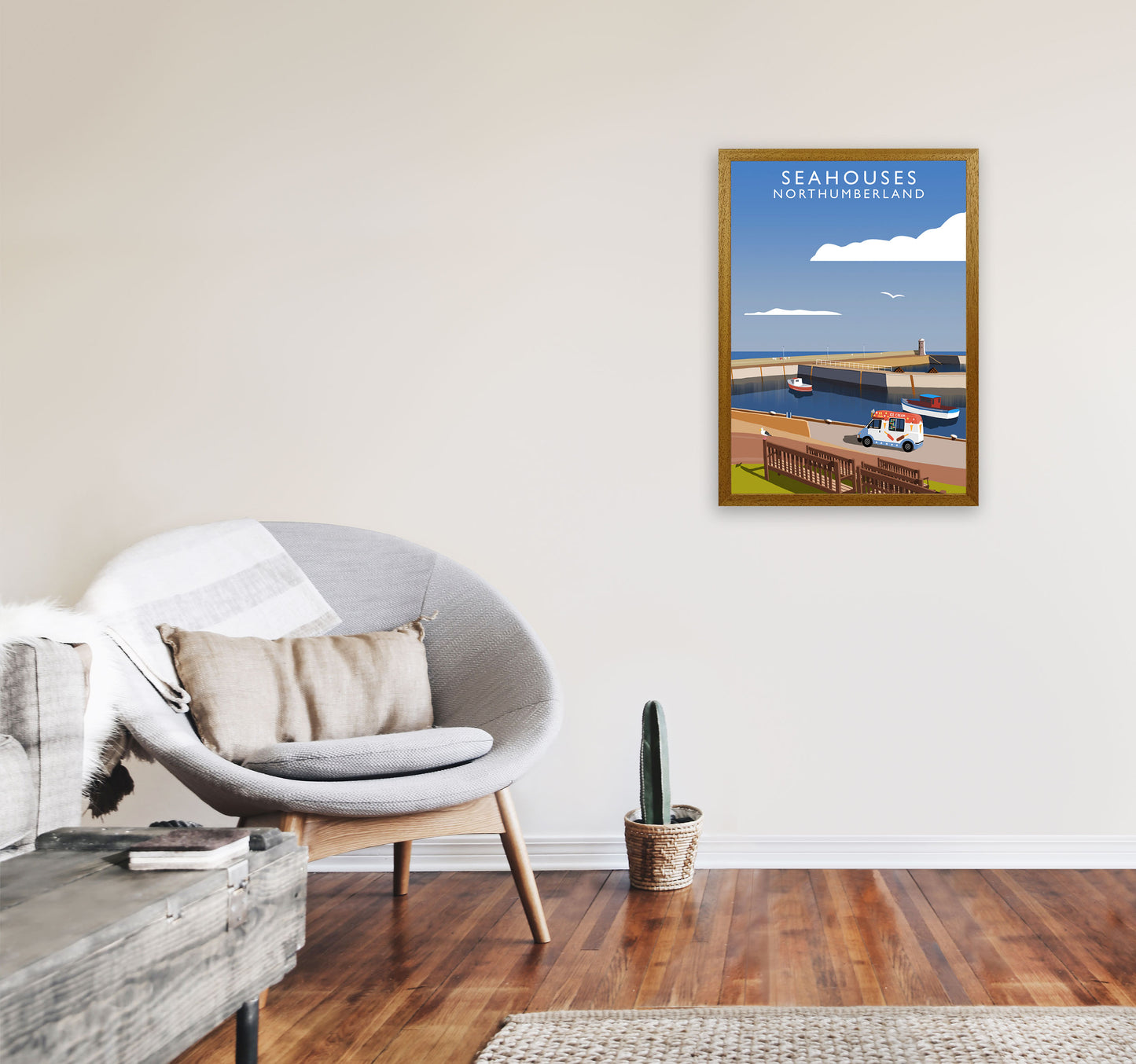 Seahouses (Portrait) by Richard O'Neill A2 Print Only