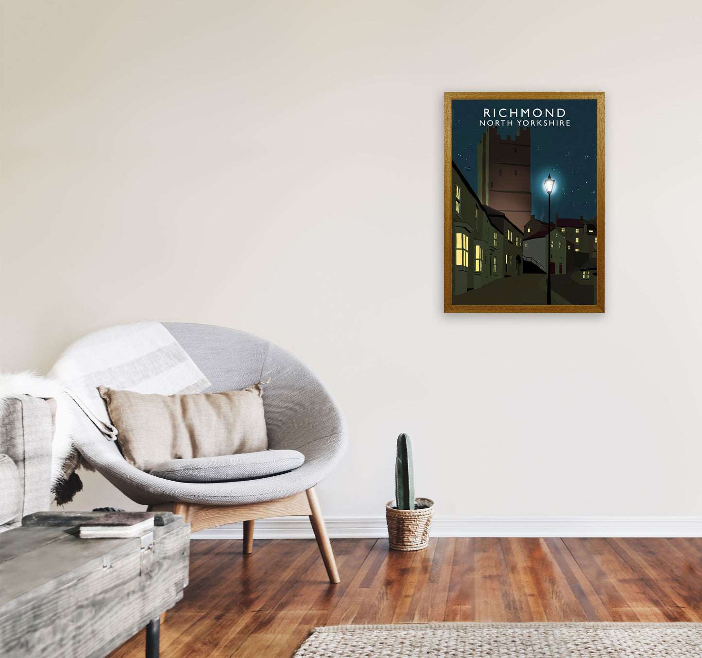Richmond North Yorkshire Portrait Travel Art Print by Richard O'Neill A2 Print Only