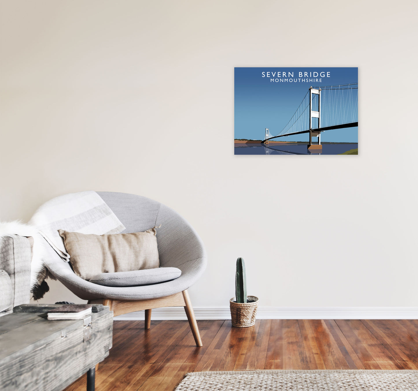 Severn Bridge by Richard O'Neill A2 Black Frame