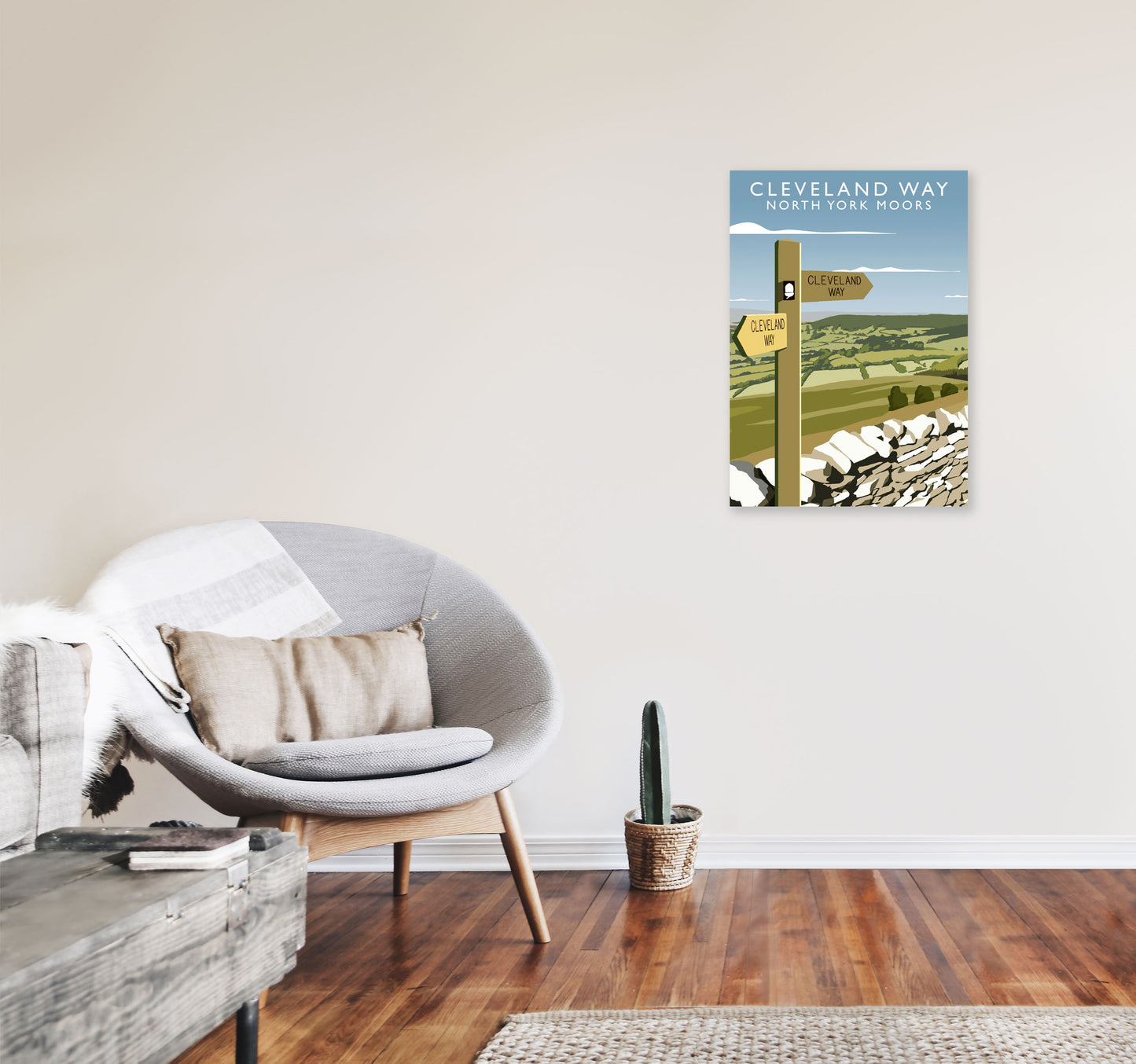 Cleveland Way (Portrait) by Richard O'Neill A2 Black Frame