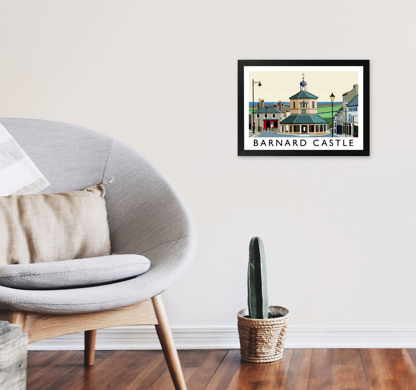 Barnard Castle Framed Digital Art Print by Richard O'Neill A3 White Frame