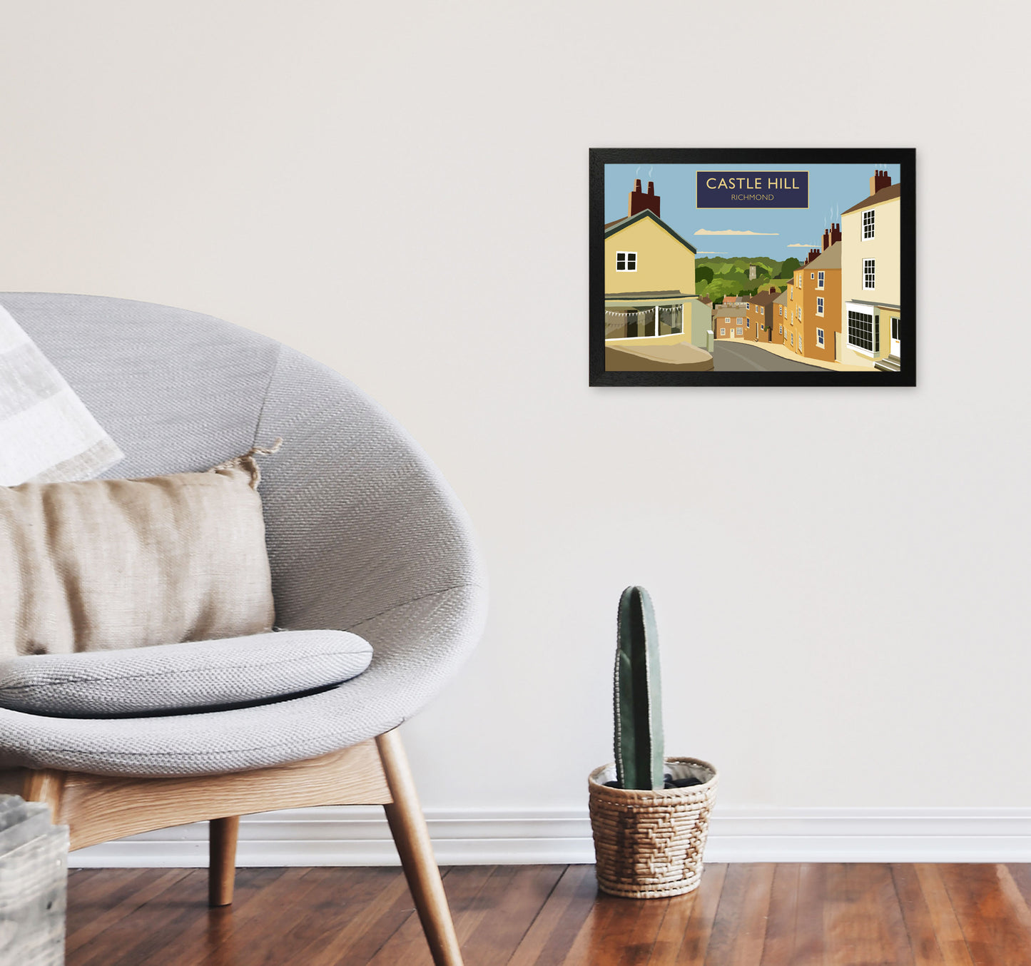 Castle Hill Richmond by Richard O'Neill A3 White Frame