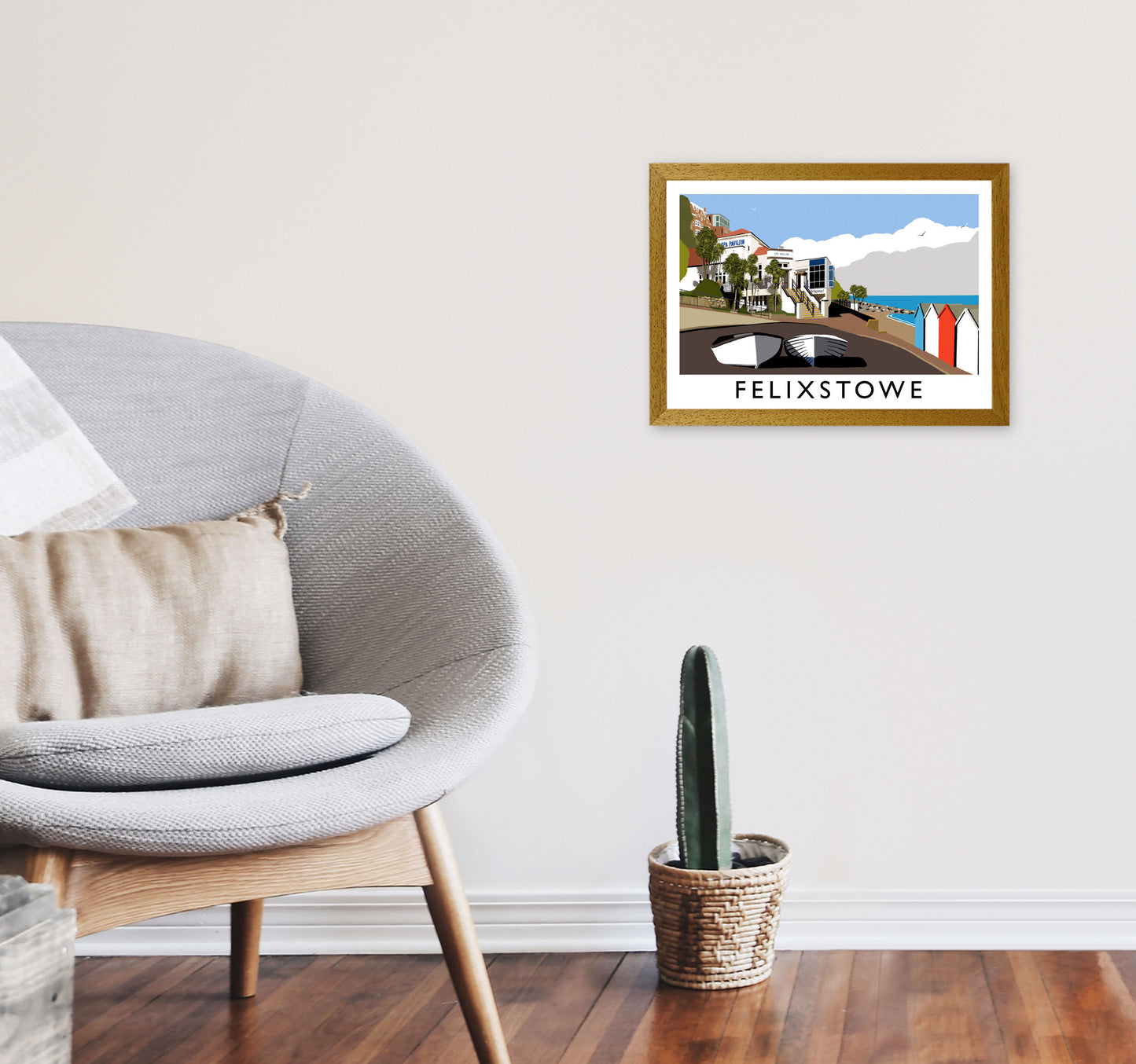 Felixstowe Framed Digital Art Print by Richard O'Neill A3 Print Only