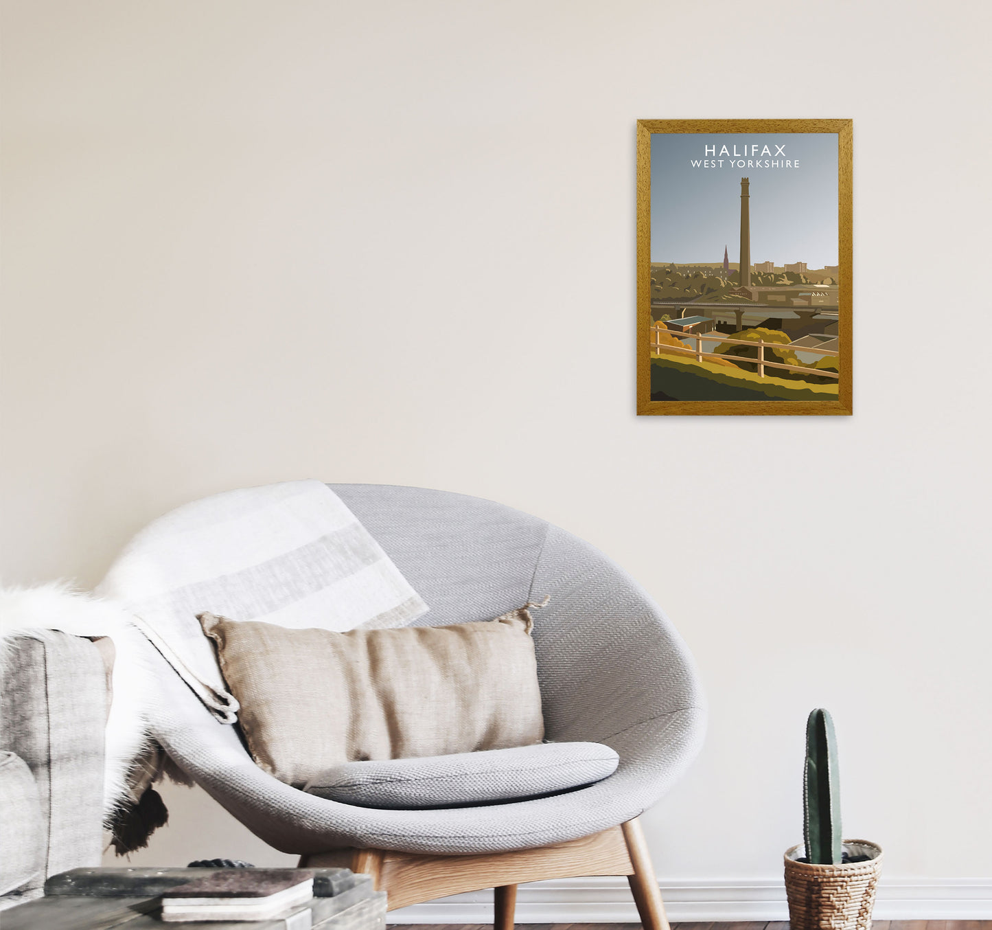 Halifax West Yorkshire Portrait Framed Digital Art Print by Richard O'Neill A3 Print Only