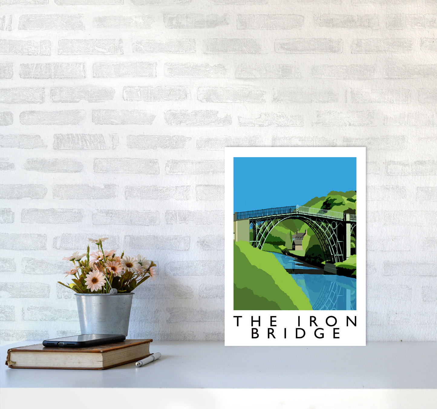 The Iron Bridge by Richard O'Neill A3 Black Frame