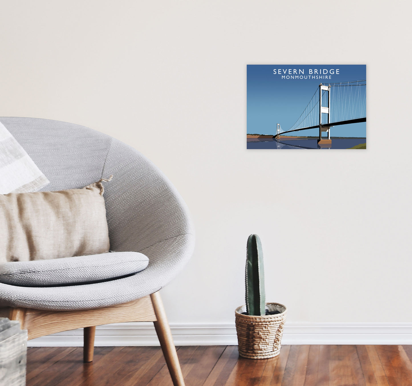 Severn Bridge by Richard O'Neill A3 Black Frame