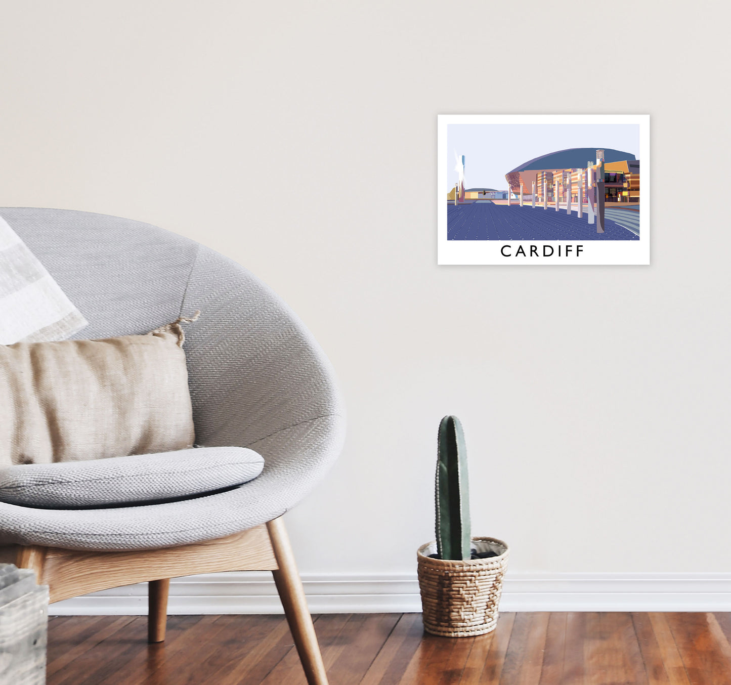 Cardiff by Richard O'Neill A3 Black Frame