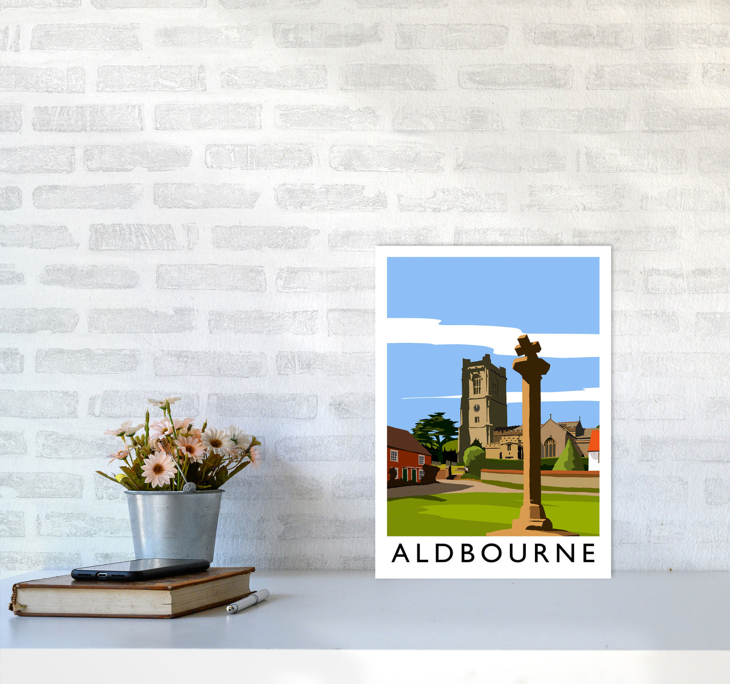 Aldbourne portrait by Richard O'Neill A3 Black Frame