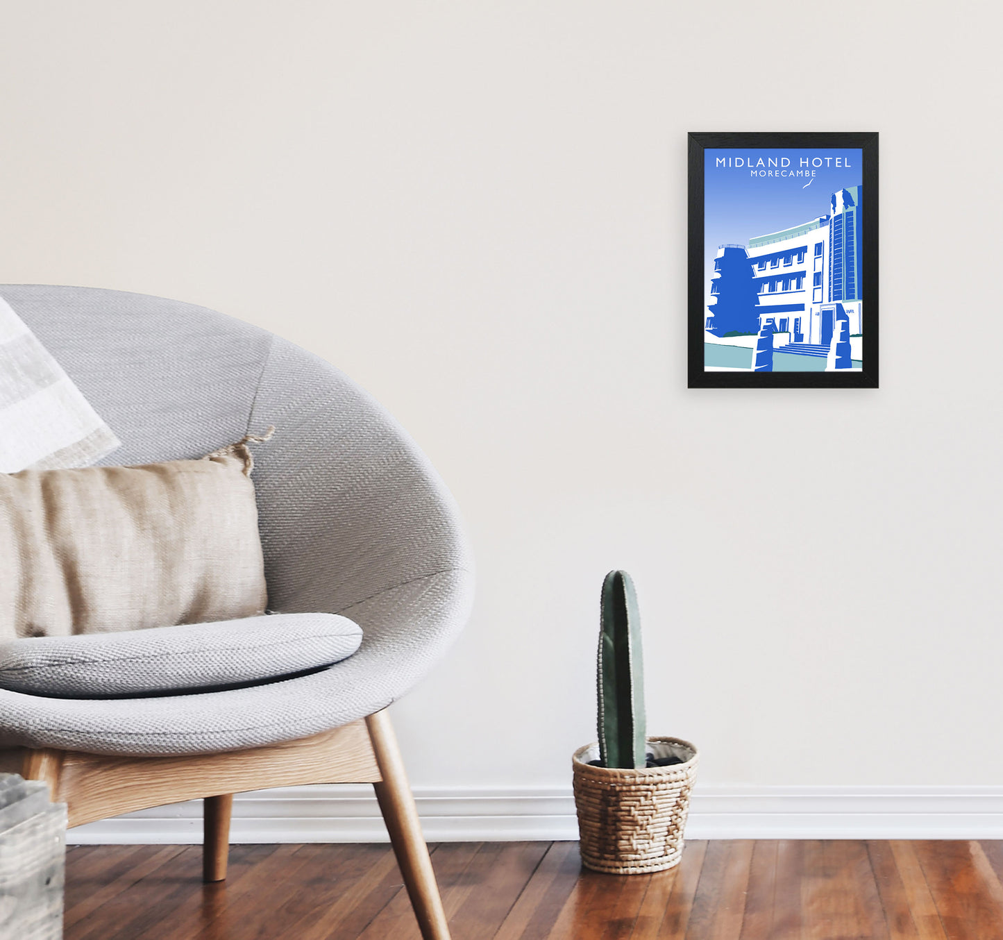 Midland Hotel by Richard O'Neill A4 White Frame