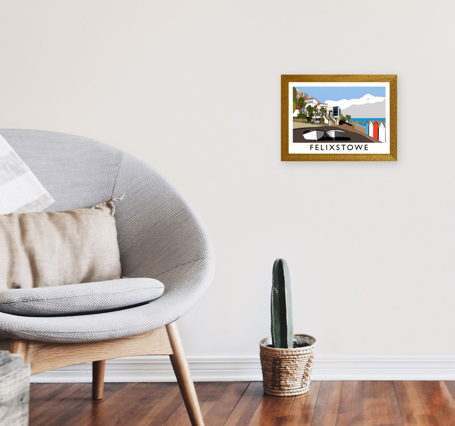 Felixstowe Framed Digital Art Print by Richard O'Neill A4 Print Only
