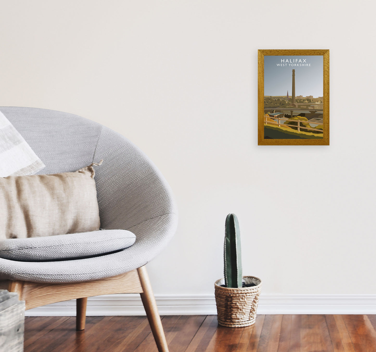 Halifax West Yorkshire Portrait Framed Digital Art Print by Richard O'Neill A4 Print Only