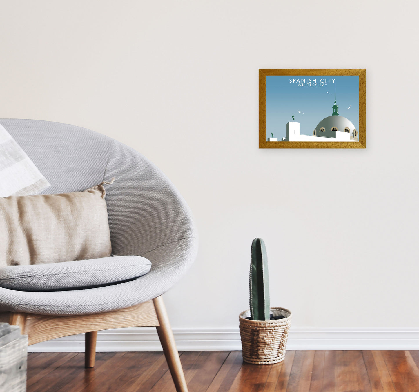 Spanish City Whitley Bay Framed Digital Art Print by Richard O'Neill A4 Print Only