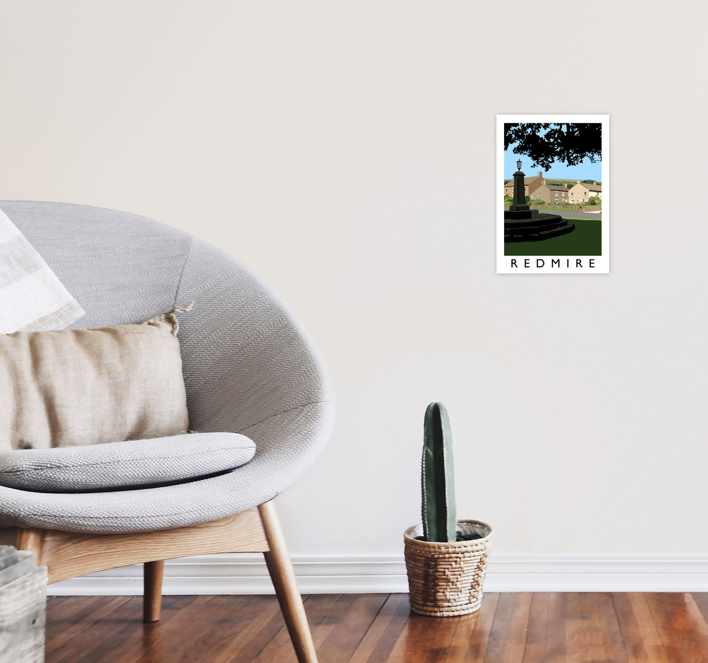 Redmire Art Print by Richard O'Neill A4 Black Frame
