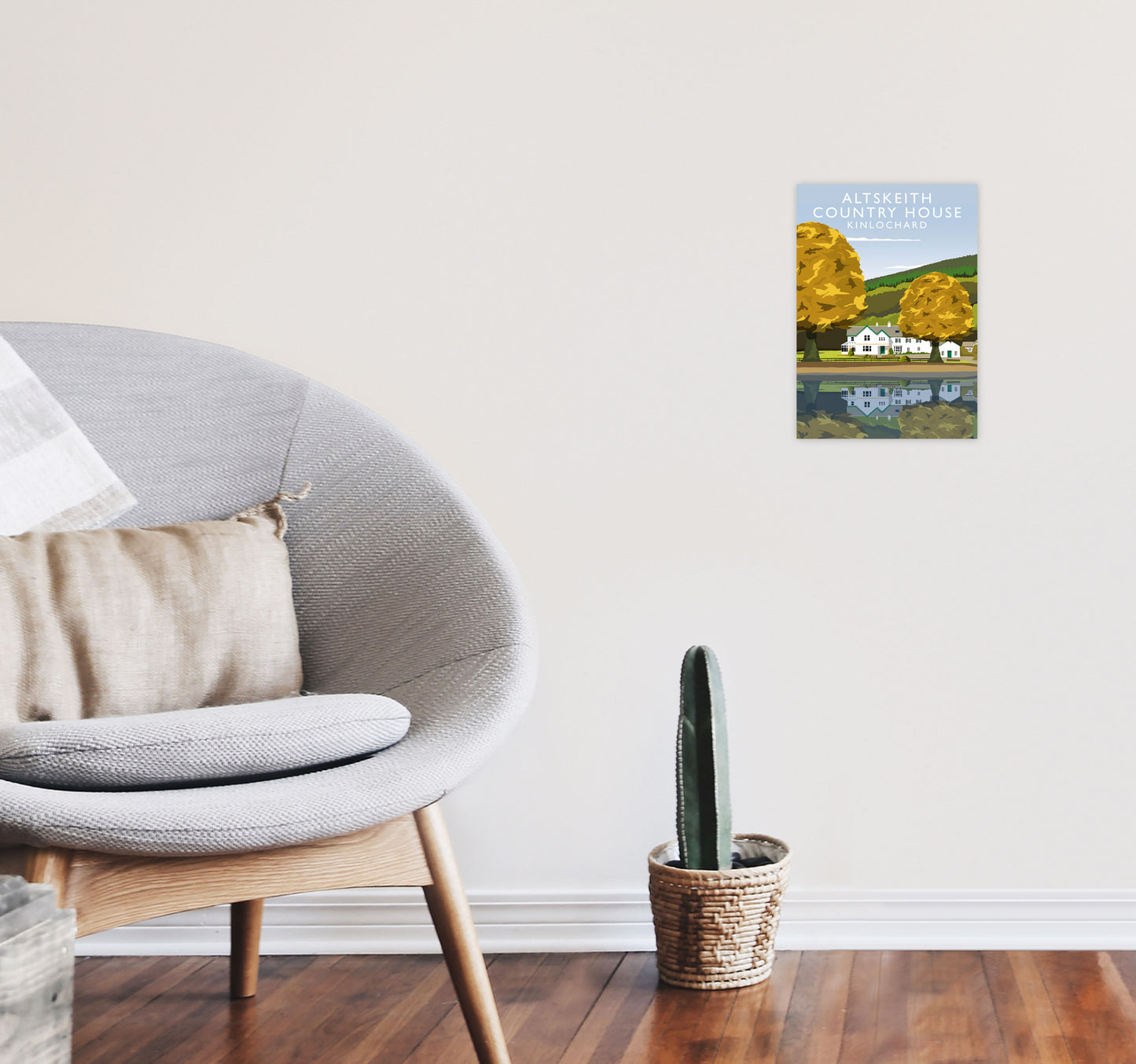 Altskeith Country House (Portrait) by Richard O'Neill A4 Black Frame