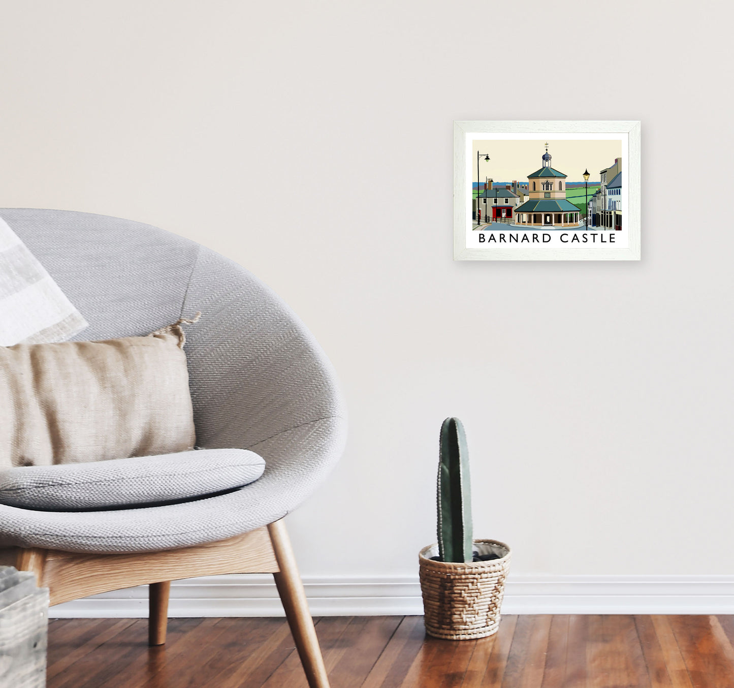 Barnard Castle Framed Digital Art Print by Richard O'Neill A4 Oak Frame