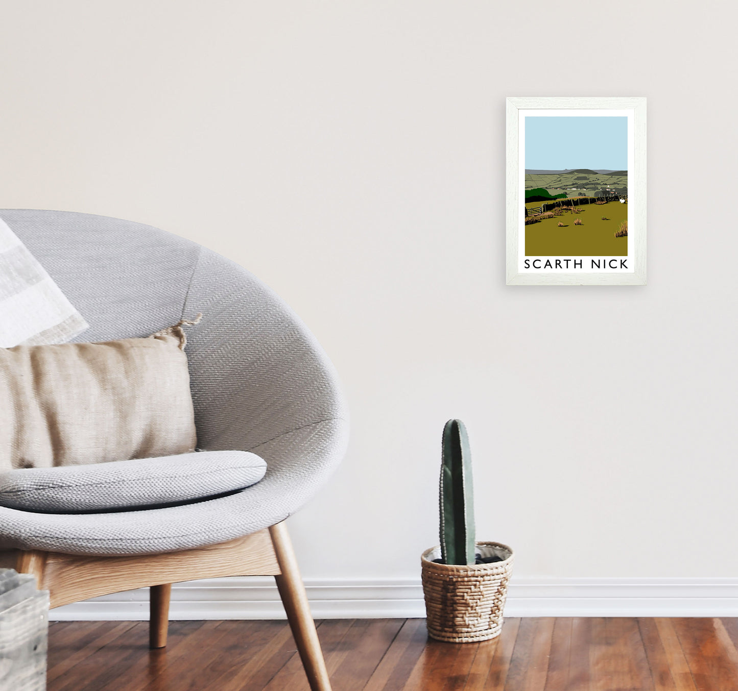 Scarth Nick Art Print by Richard O'Neill A4 Oak Frame