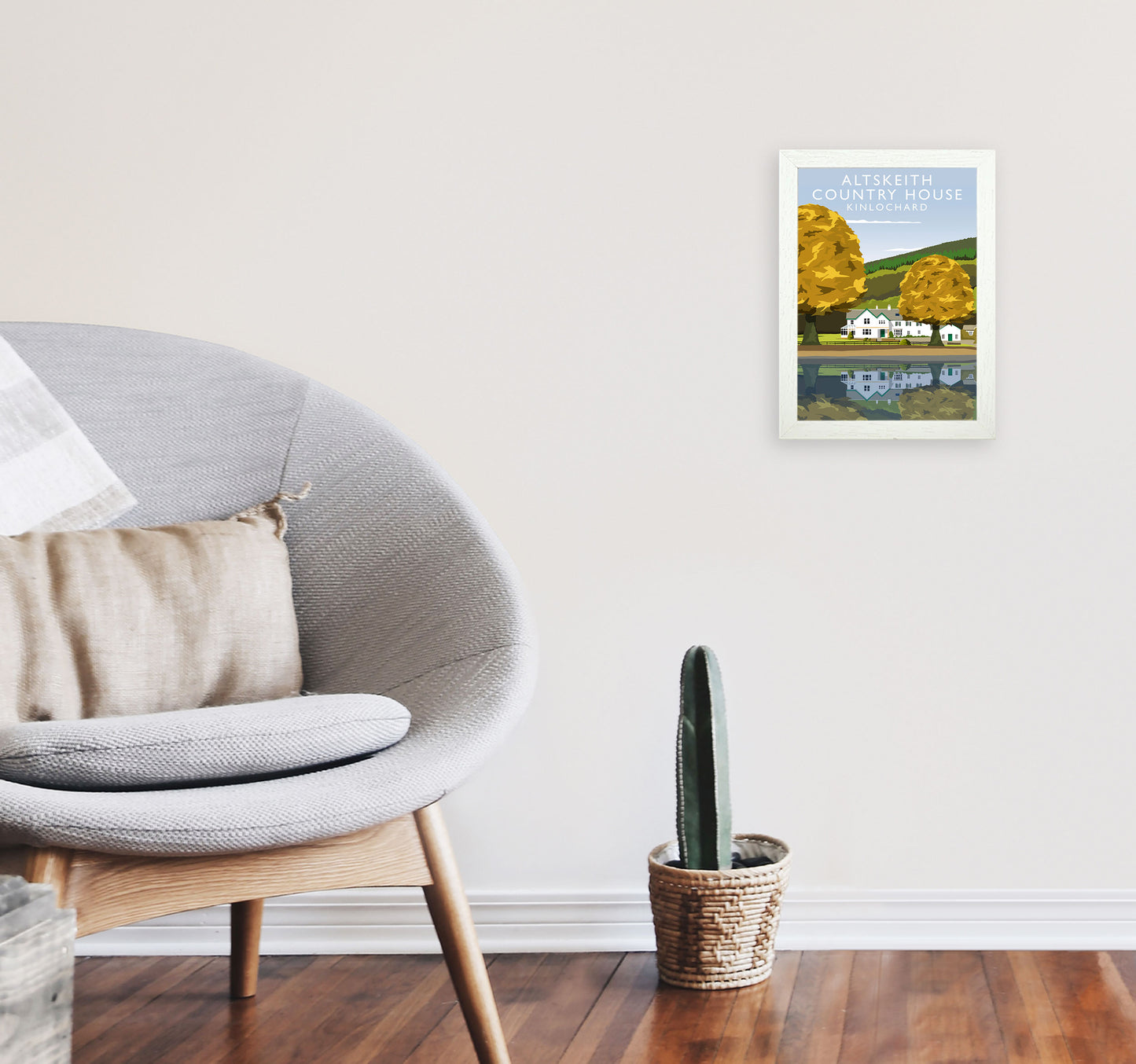 Altskeith Country House (Portrait) by Richard O'Neill A4 Oak Frame
