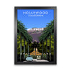 Hollywood California Travel Art Print by Richard O'Neill, Framed Wall Art