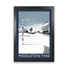Middleton Tyas in Snow Portrait Travel Art Print by Richard O'Neill, Framed Wall Art