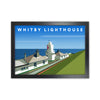 Whitby Lighthouse Digital Art Print by Richard O'Neill, Framed Wall Art
