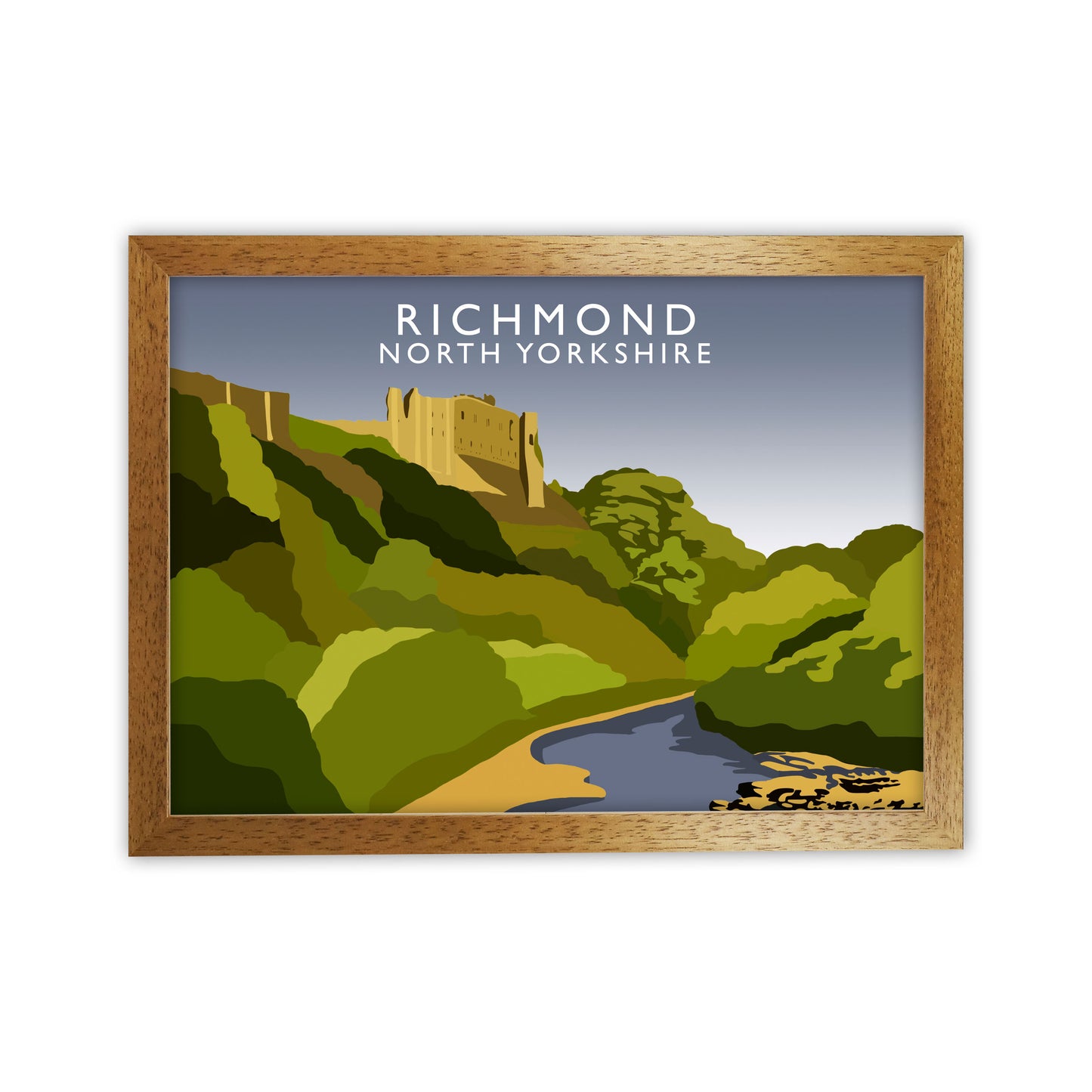Richmond North Yorkshire Art Print by Richard O'Neill Oak Grain