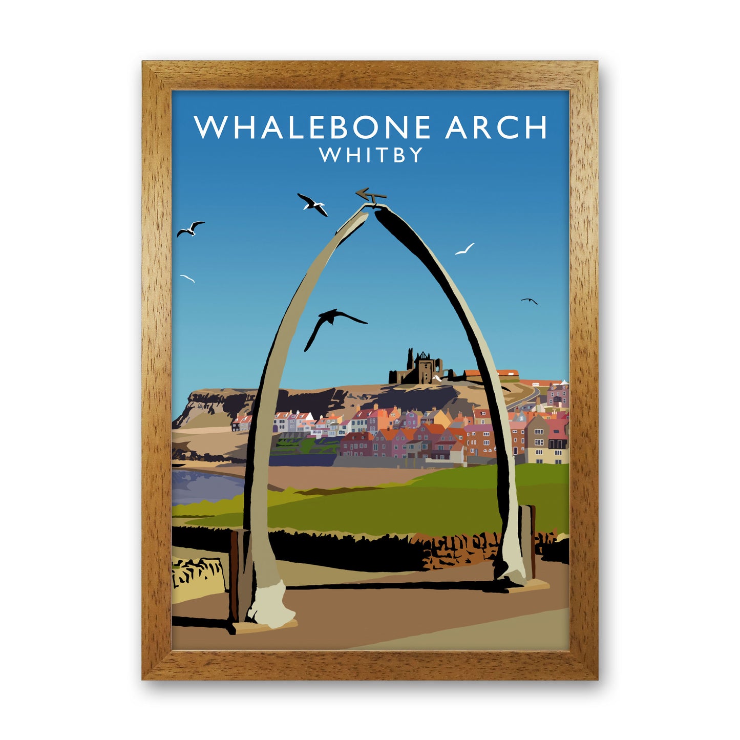 Whalebone Arch Whitby Art Print by Richard O'Neill Oak Grain