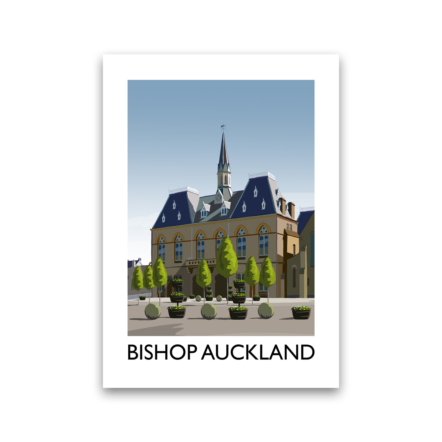 Bishop Auckland Portrait Art Print by Richard O'Neill