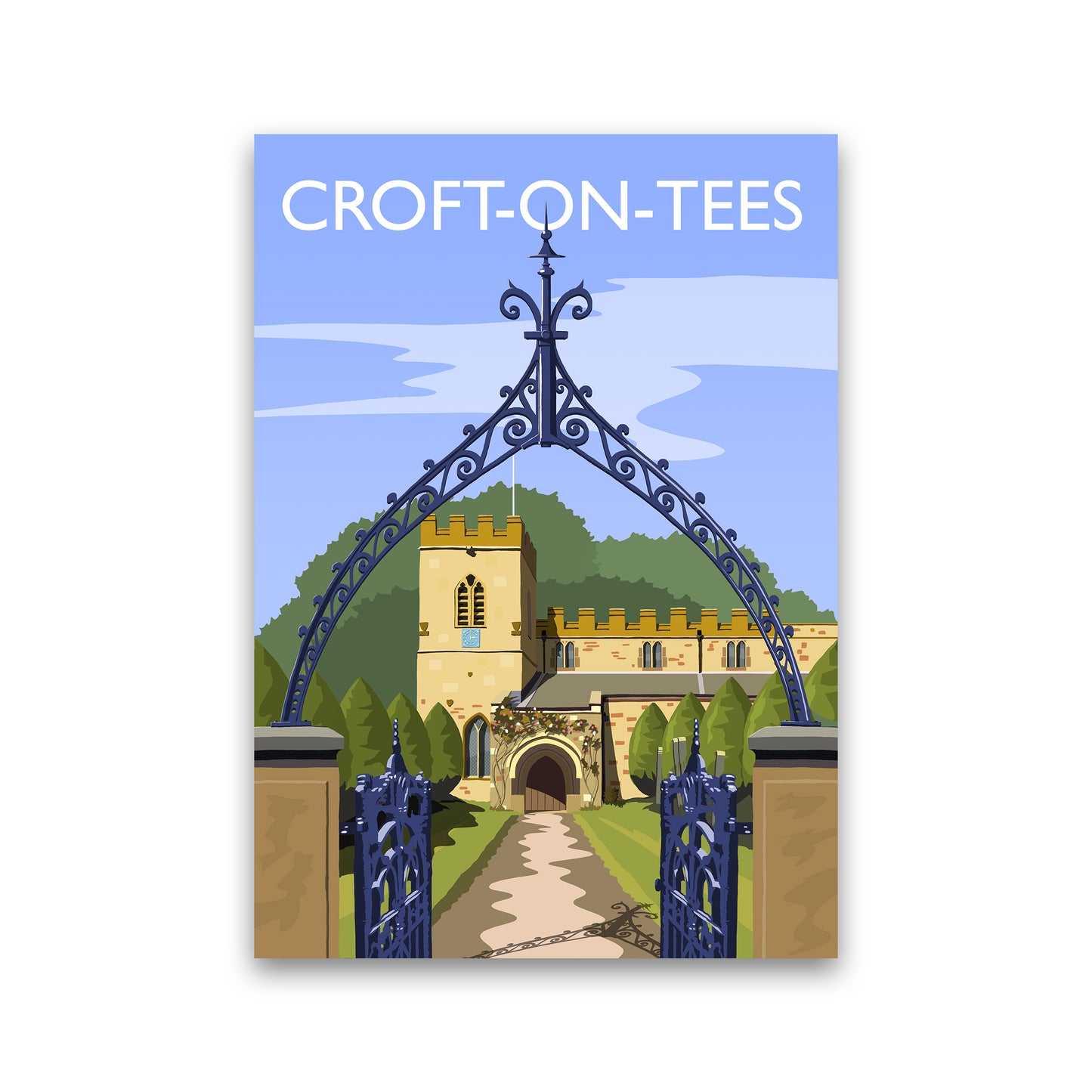 Croft-on-Tees Travel Art Print by Richard O'Neill