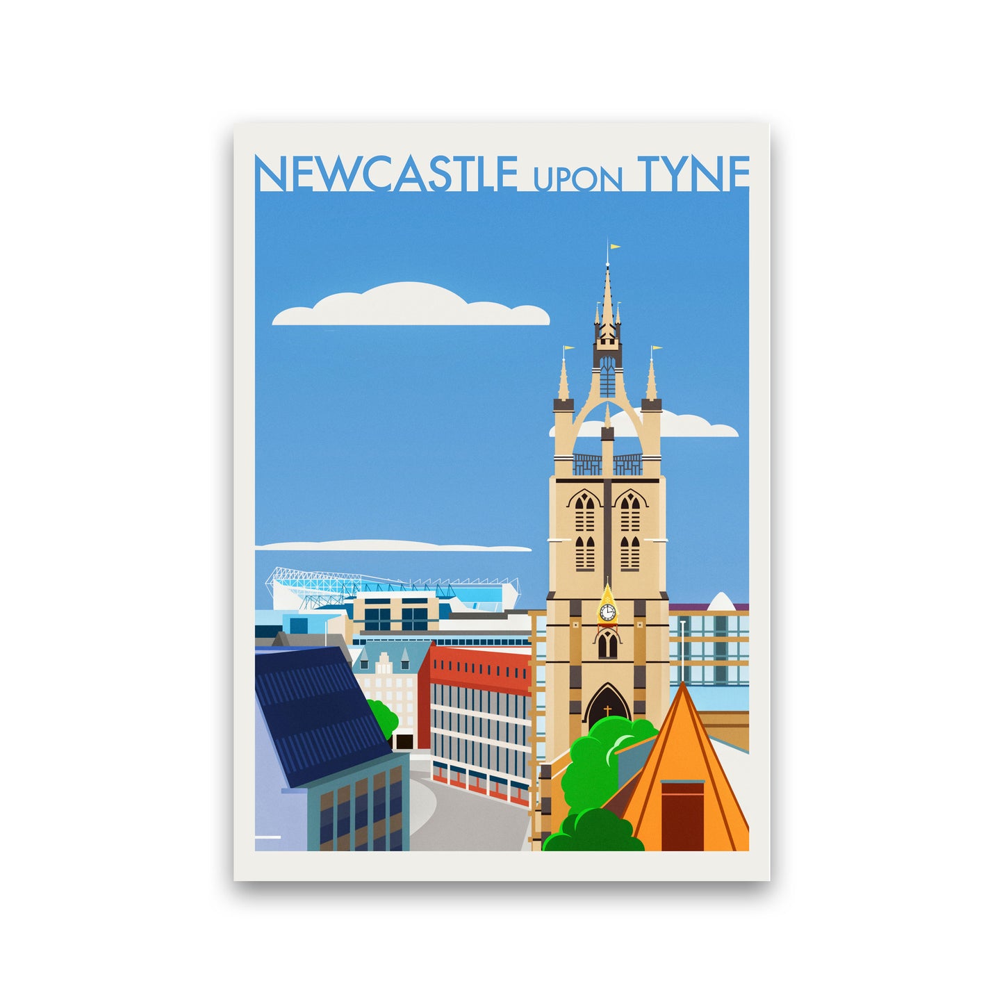 Newcastle upon Tyne 2 (Day) Travel Art Print by Richard O'Neill
