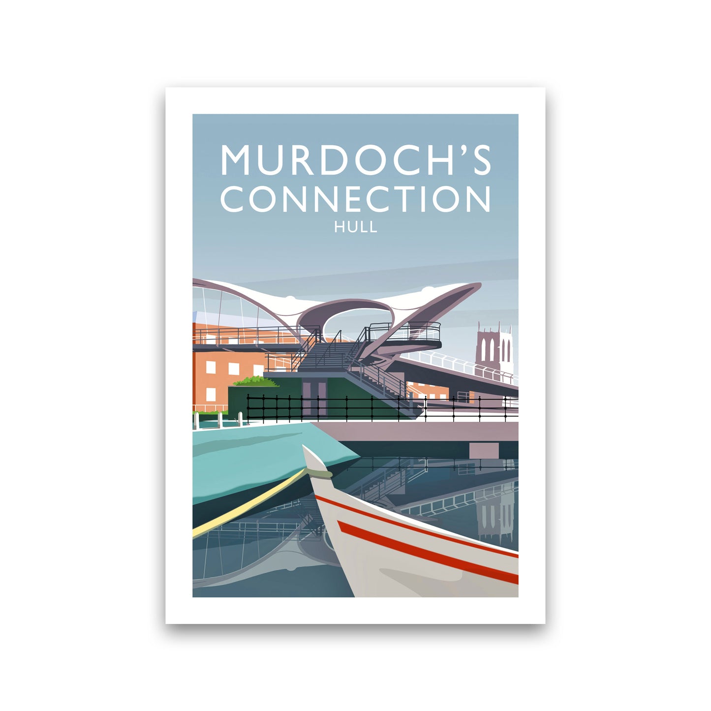 Murdoch's Connection portrait Travel Art Print by Richard O'Neill