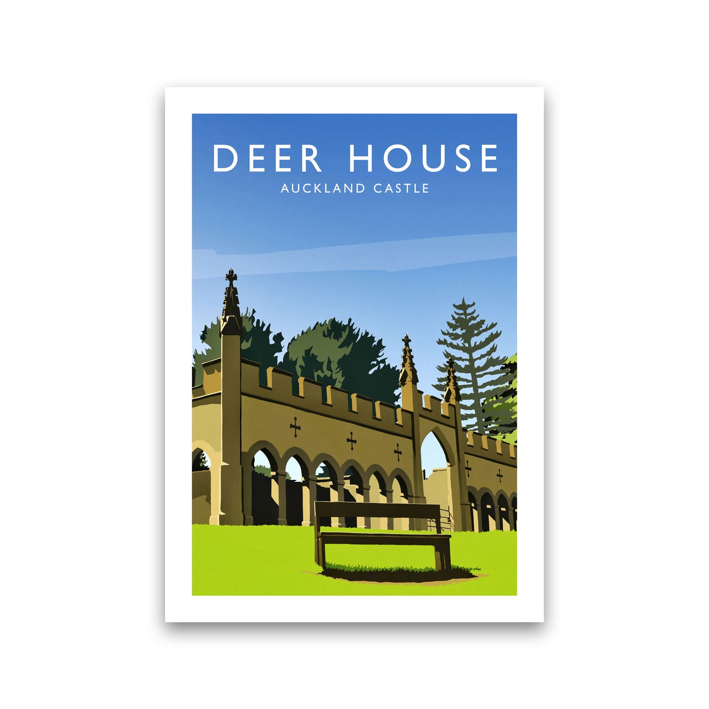 Deer House portrait Travel Art Print by Richard O'Neill