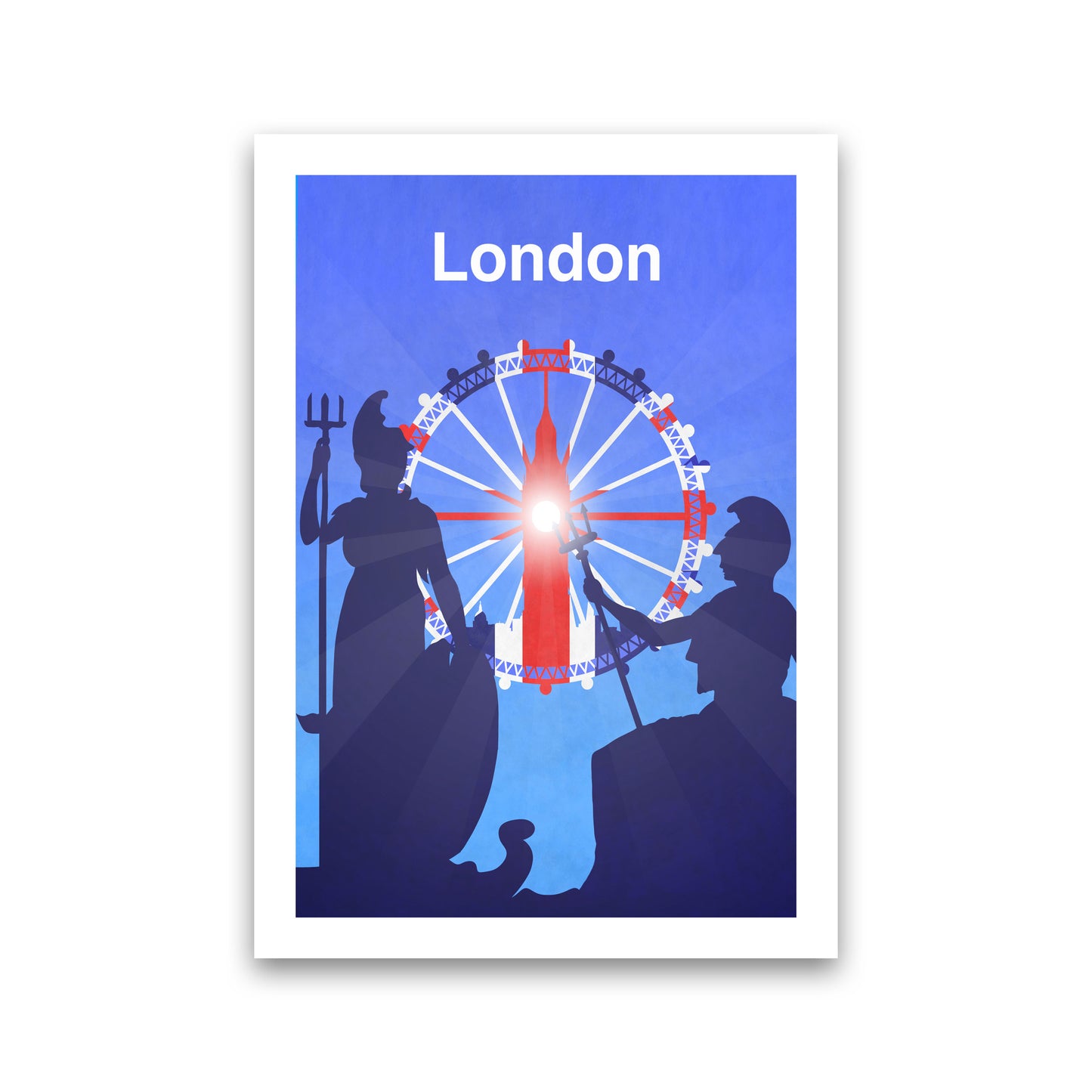 London (Britannia) portrait Travel Art Print by Richard O'Neill