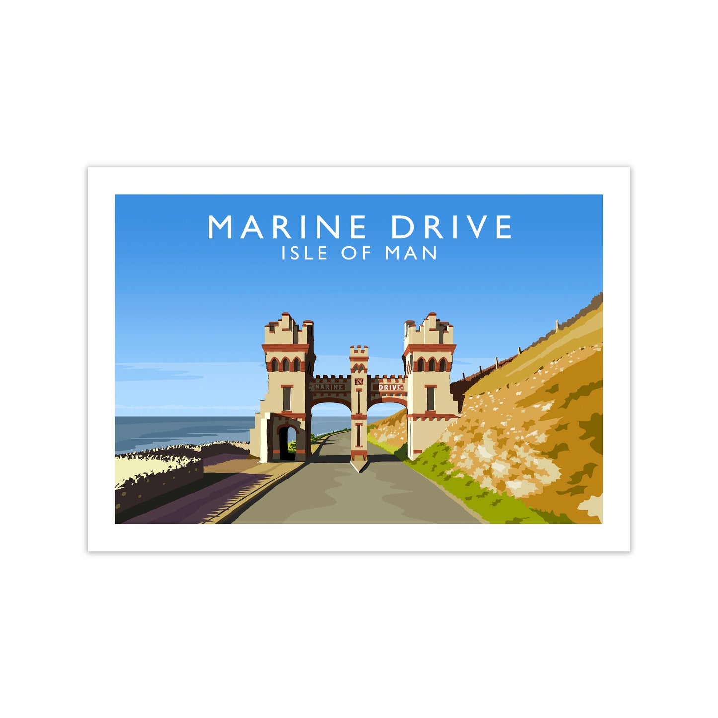 Marine Drive Travel Art Print by Richard O'Neill