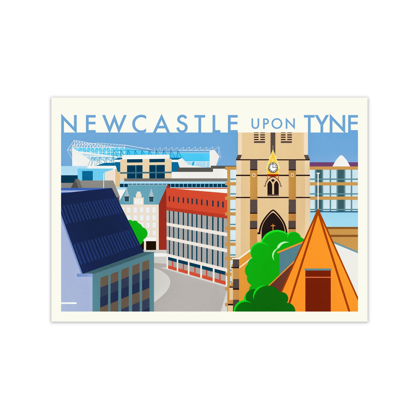 Newcastle upon Tyne 2 (Day) landscape Travel Art Print by Richard O'Neill