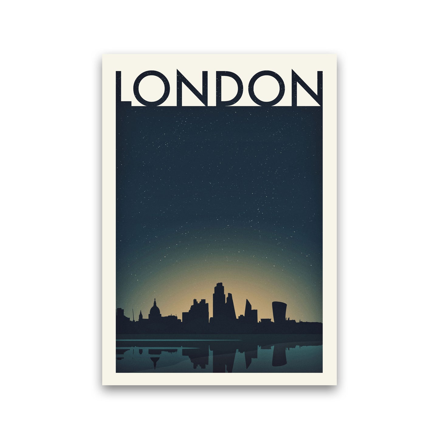 London 4 (Night) Travel Art Print by Richard O'Neill