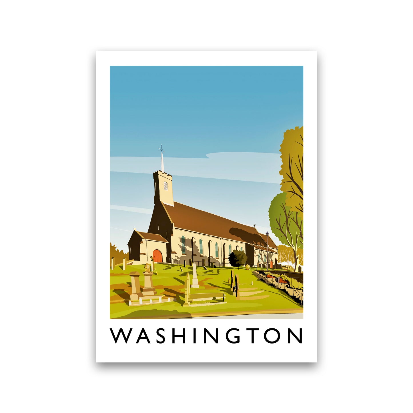 Washington Portrait Travel Art Print by Richard O'Neill