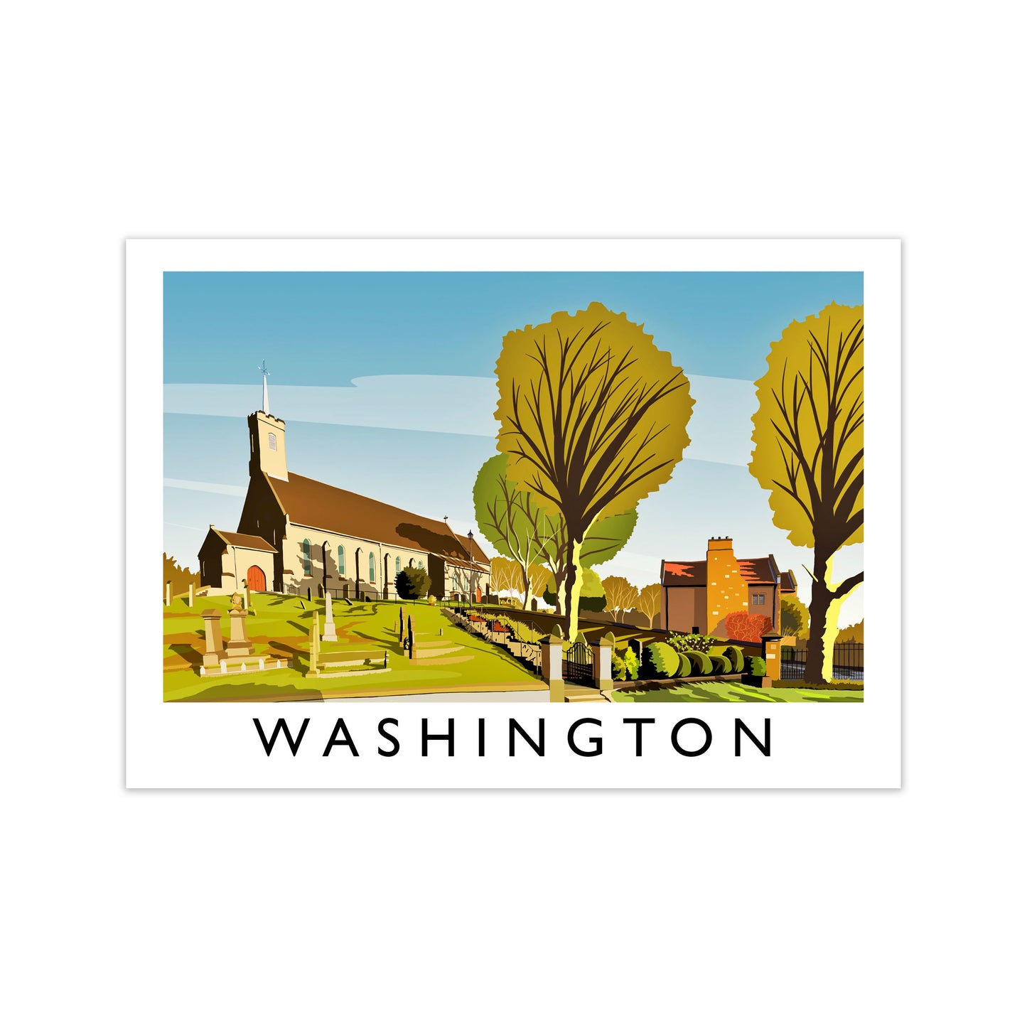 Washington Travel Art Print by Richard O'Neill
