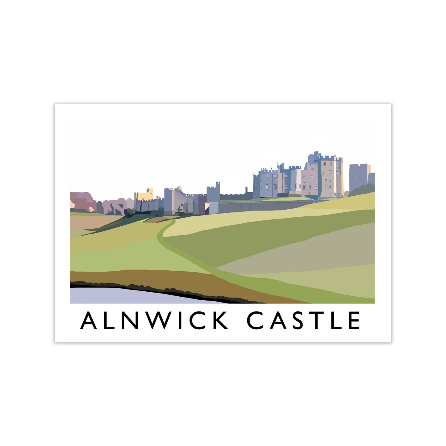 Alnwick Castle Framed Digital Art Print by Richard O'Neill
