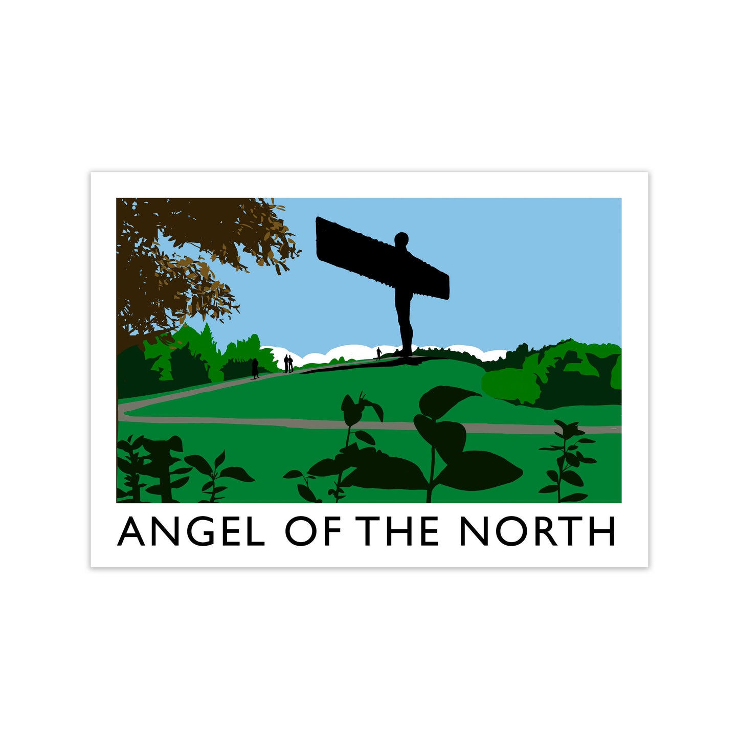 Angel of The North Landscape Framed Digital Art Print by Richard O'Neill